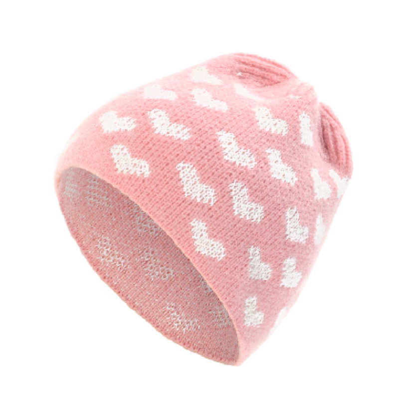 Reflektierendes Garn Jacquard Strickhut